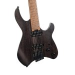Cort Space G6MS Headless Electric Guitar – Semi Gloss Trans Black