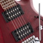 Cort X100 Electric Guitar – Open Pore Black Cherry - Image 4