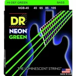 DR Strings NGB-45 Hi-Def Neon Green K3 Coated Bass Guitar Strings - .045-.105 Medium