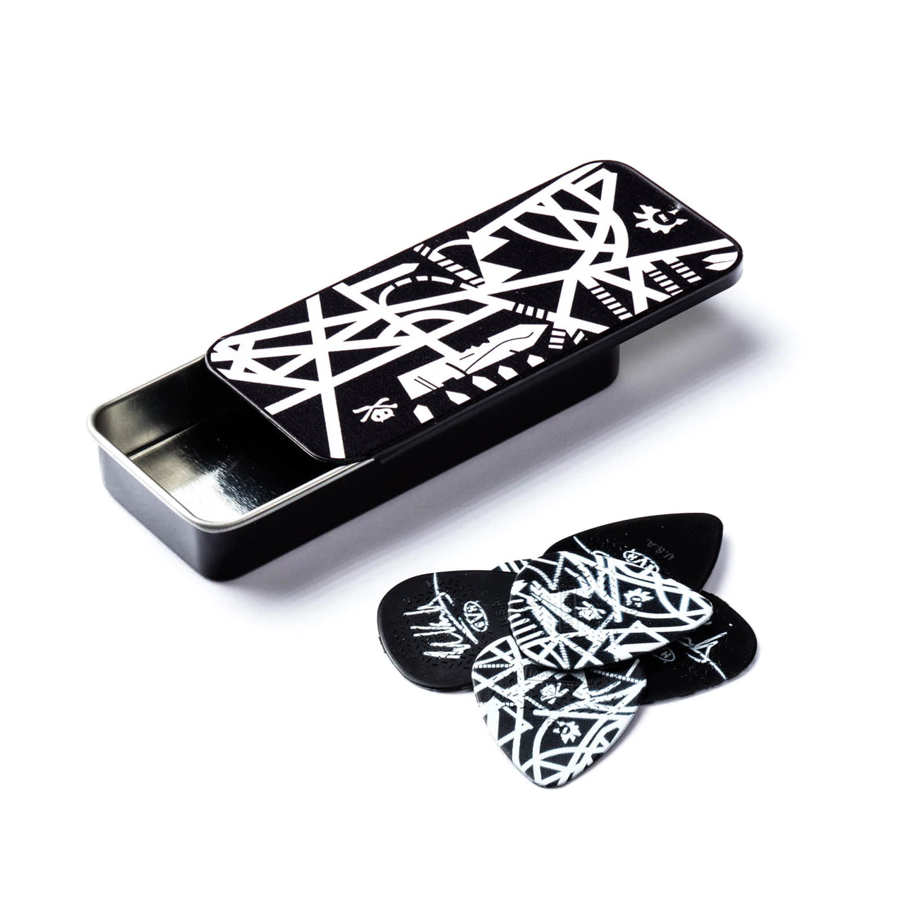 EVH-Star-Guitar-Pick-Tin.png Dunlop EVH Star Guitar Pick Tin - Image 1