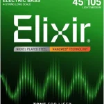 Elixir Nanoweb Medium Long Scale Electric Bass Strings (.045 - .0105)
