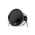 Evans EQ3 Resonant Black Bass Drumhead - 22 inch - Port Hole - Image 2