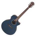 Ibanez AE100 Acoustic-electric Guitar - Dark Tide Blue Flat - Image 2