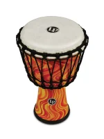 LP World 10 inch Rope Circle Djembe - Orange Marble - Image 3