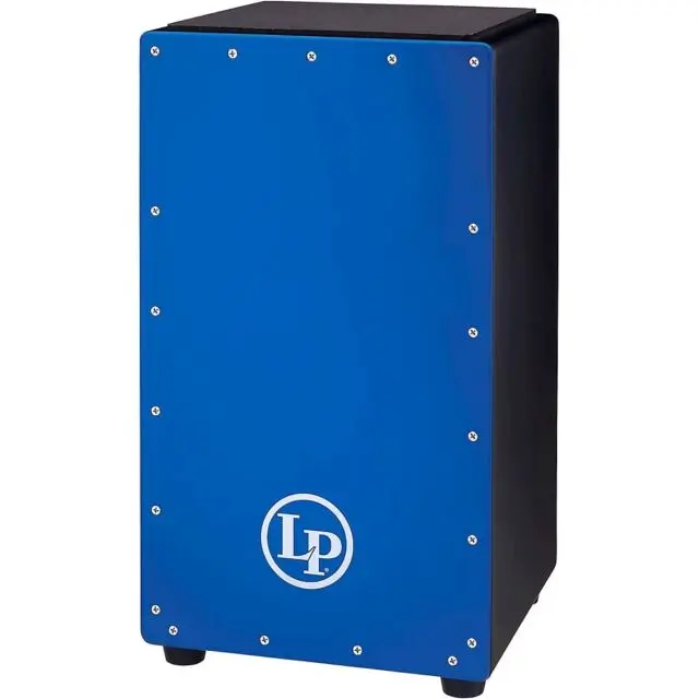 LP1425SBI.webp LP Prism Snare Cajon with Padded Seat - Blue - Image 1