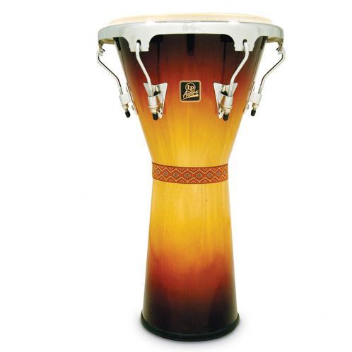 LPA630VSB.jpg Latin Percussion Aspire Tunable Djembe - Vintage Sunburst with Chrome - Image 1