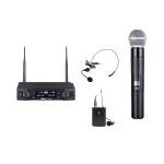 Lane LR-625 Dual UHF Wireless Microphone Set (Handheld and Lapel/Headset)
