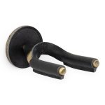 Levy's FGHNGR Brass Forged Guitar Hanger - Black Leather