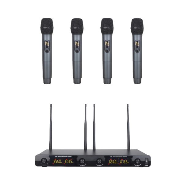 Lane Pro M604 4 Channel Wireless Microphones