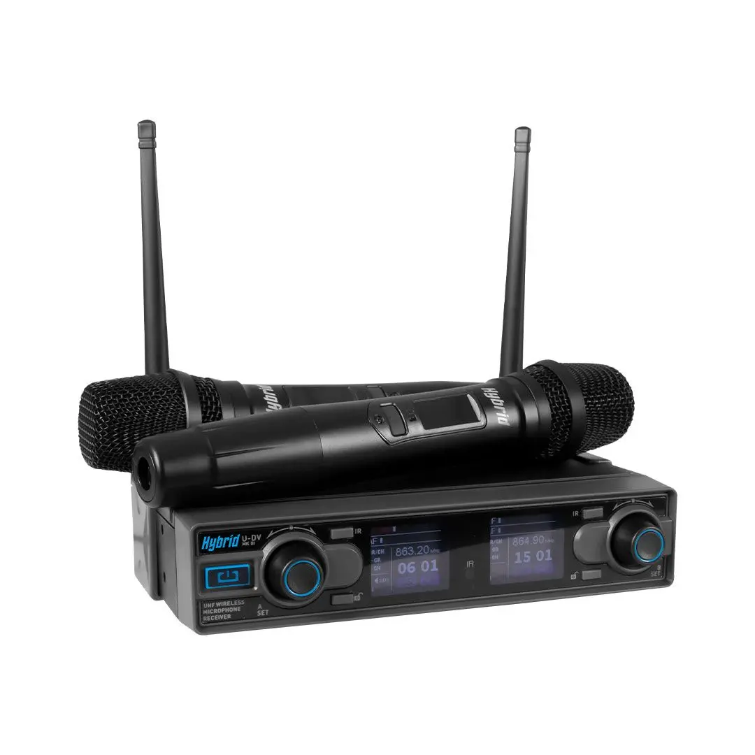 MICHYB056.webp Hybrid U-DV MK3 V2 Dual Handheld Wireless Microphone System - Image 1