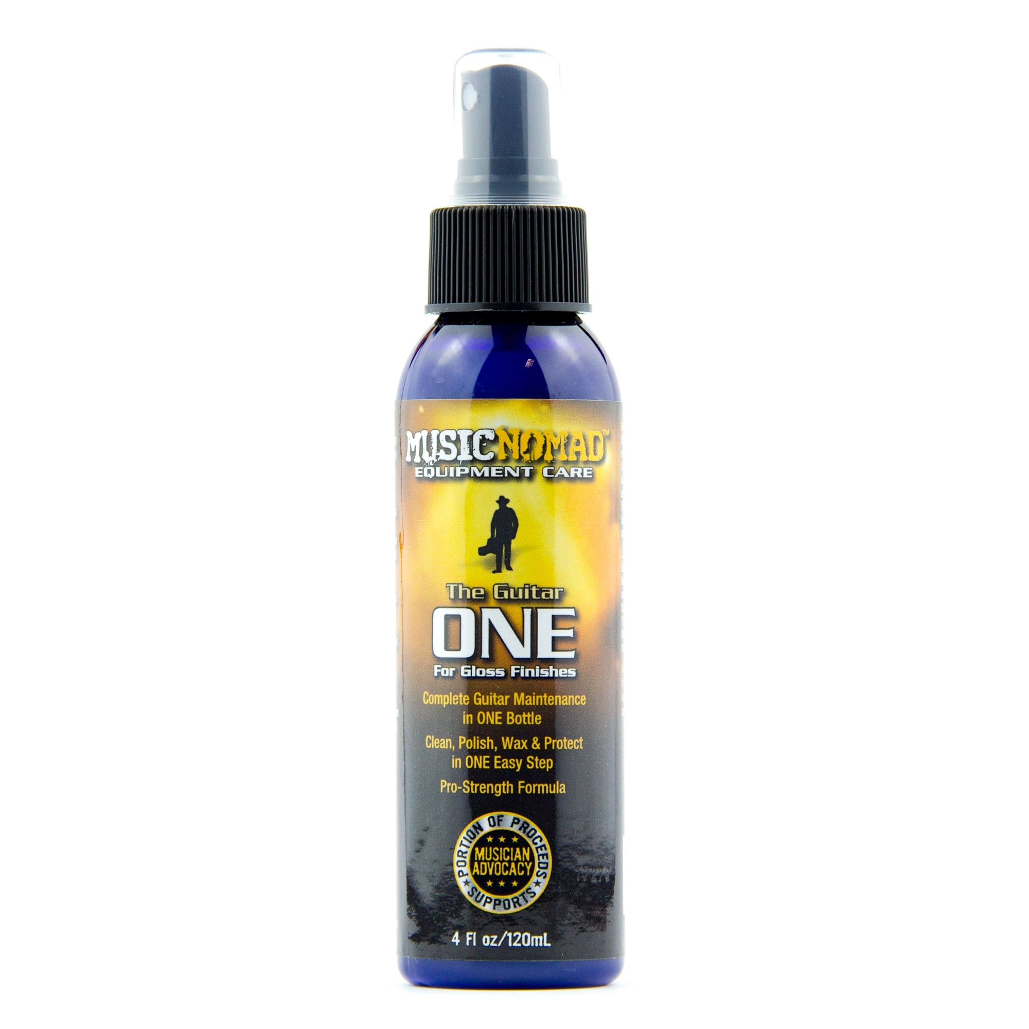 MN103.jpg MusicNomad MN103 Guitar ONE All-in-1 Cleaner, Polish, and Wax, 4 oz. - Image 1