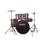 Jinbao JBP221 5 Piece Drum Kit - Red Sparkle