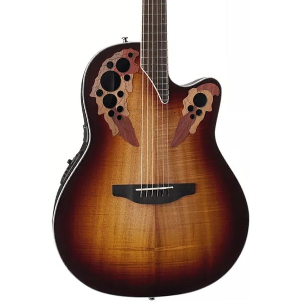 Ovation Celebrity Elite CE48P-KOAB Super Shallow Acoustic-electric Guitar - Koa Burst
