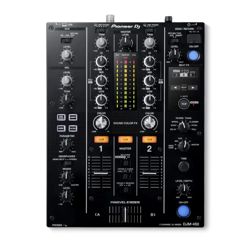 Pioneer-DJ-DJM-450-2-channel-DJ-Mixer4.webp Pioneer DJ DJM-450 2-channel DJ Mixer - Image 1