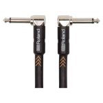 Roland RIC-B3AA Angled 1/4 inch – Angled 1/4 inch Black Series Instrument Cable – 1m