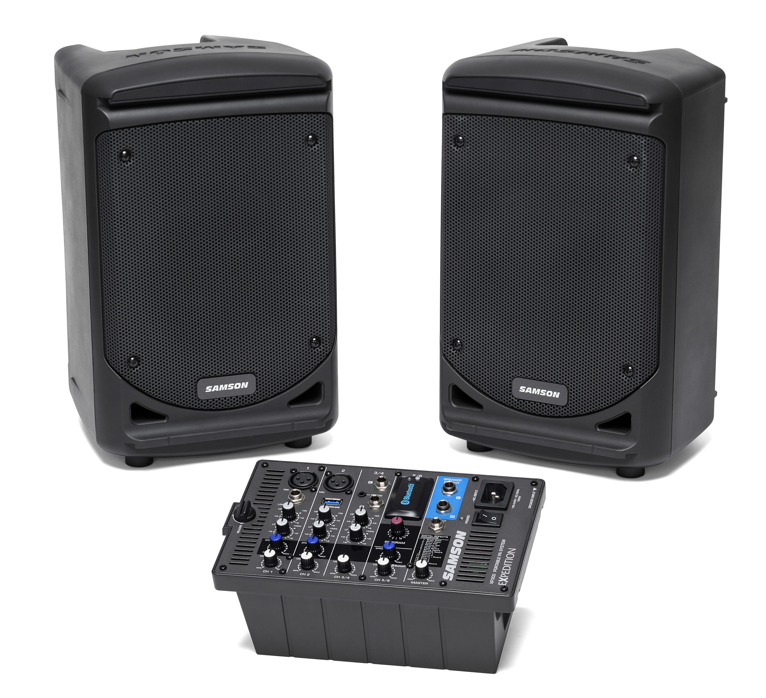 SAMS-XP300B-scaled-1.jpg Samson Expedition XP300B - 300-Watt Portable PA - Image 1