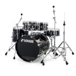 Sonor AQ1 Stage 5-piece Shell Pack with Hardware - Piano Black