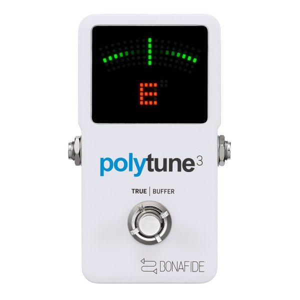 TC Electronic PolyTune 3 Polyphonic LED Guitar Tuner Pedal with Buffer