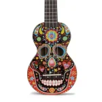 Mahalo Art Soprano Ukulele - Day of the Dead Graphic