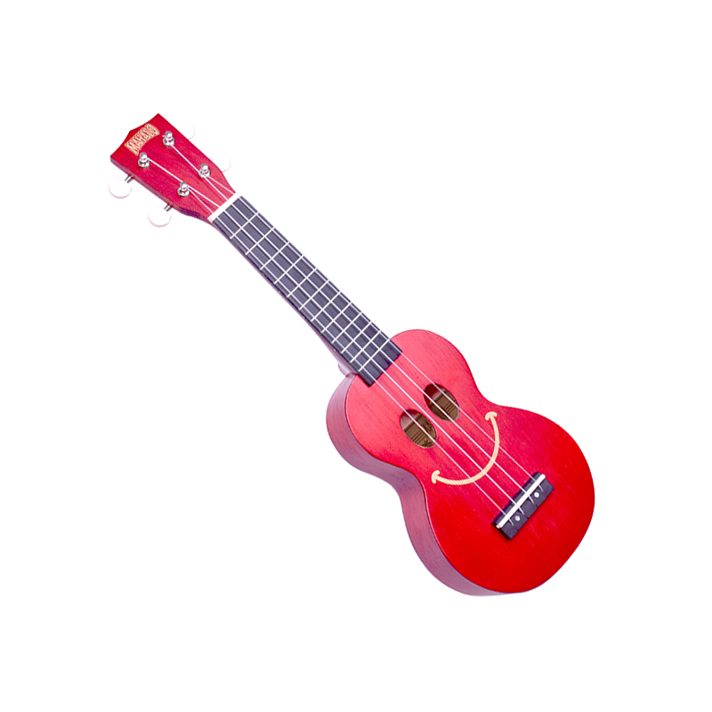 TE-U-SMILETRD-1.jpg Mahalo 'Smile' Soprano Ukulele – Trans Red - Image 1