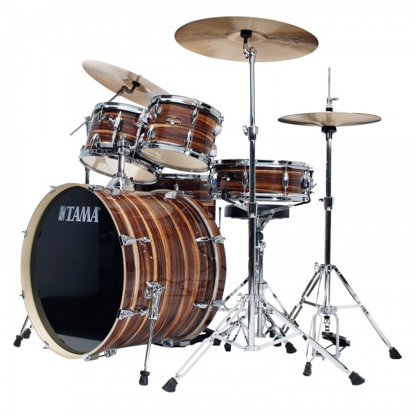 Tama Imperialstar 6 Piece Drum Kit with Hardware - Coffee Teak Wrap3