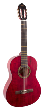 Valencia Classical 4/4 Guitar - Transparent Red - Image 2