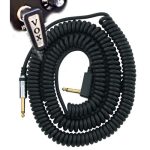 Vox VCC90BK VCC Vintage Straight to Right Angle Coiled Guitar Cable - 29.5 foot Black - Image 2