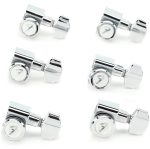 Fender Stratocaster/Telecaster Locking Tuning Machine Set - Polished Chrome
