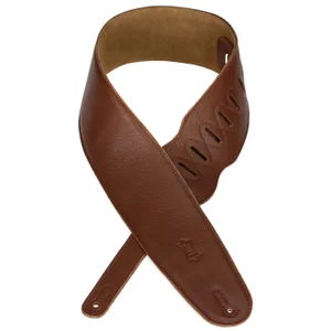 Levy's M4GF-BRN 3.5-inch Padded Garment Leather Bass Strap - Brown