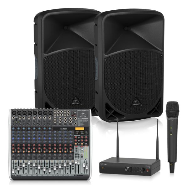 Behringer 15 inch Active PA Sound System Bundle