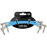 Ernie Ball Flex Patch Cable - 6 inches - Blue 3-pack