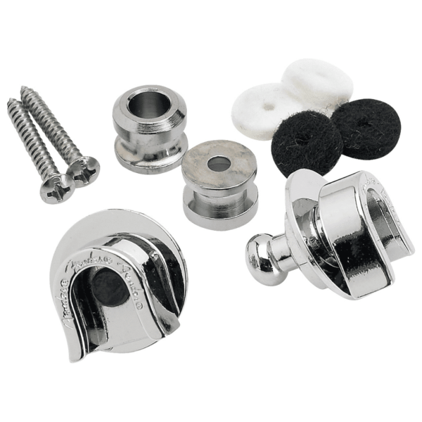 Fender Security Strap Locks and Buttons Set - Chrome