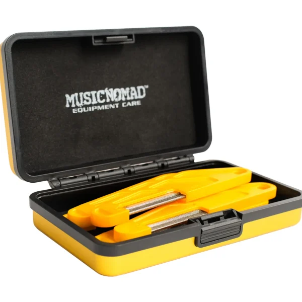 MusicNomad 6-piece Electric Guitar Diamond Coated Nut File Set - Super Light Strings