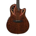 Ovation Celebrity Elite Plus CE44P-TGE Mid-Depth Acoustic-Electric Guitar - Dark Tiger Eye
