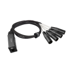 Roxtone Cat Snake Splitter 4x XLR Male with Ethercon RF45