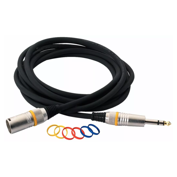 Warwick RockCable Microphone Cable - XLR - TS 6.3 mm Color Coded - 3m